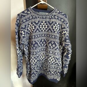 Oversized Nordic Wool Sweater Size M